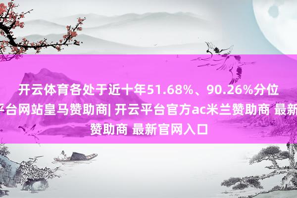 开云体育各处于近十年51.68%、90.26%分位点-开云平台网站皇马赞助商| 开云平台官方ac米兰赞助商 最新官网入口