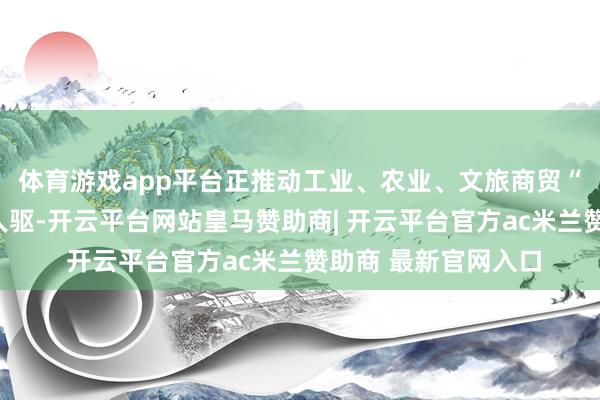 体育游戏app平台正推动工业、农业、文旅商贸“三驾马车”并驾王人驱-开云平台网站皇马赞助商| 开云平台官方ac米兰赞助商 最新官网入口